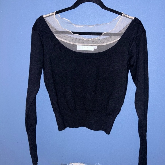 ASTR the label black sweater crop top - Picture 3 of 10